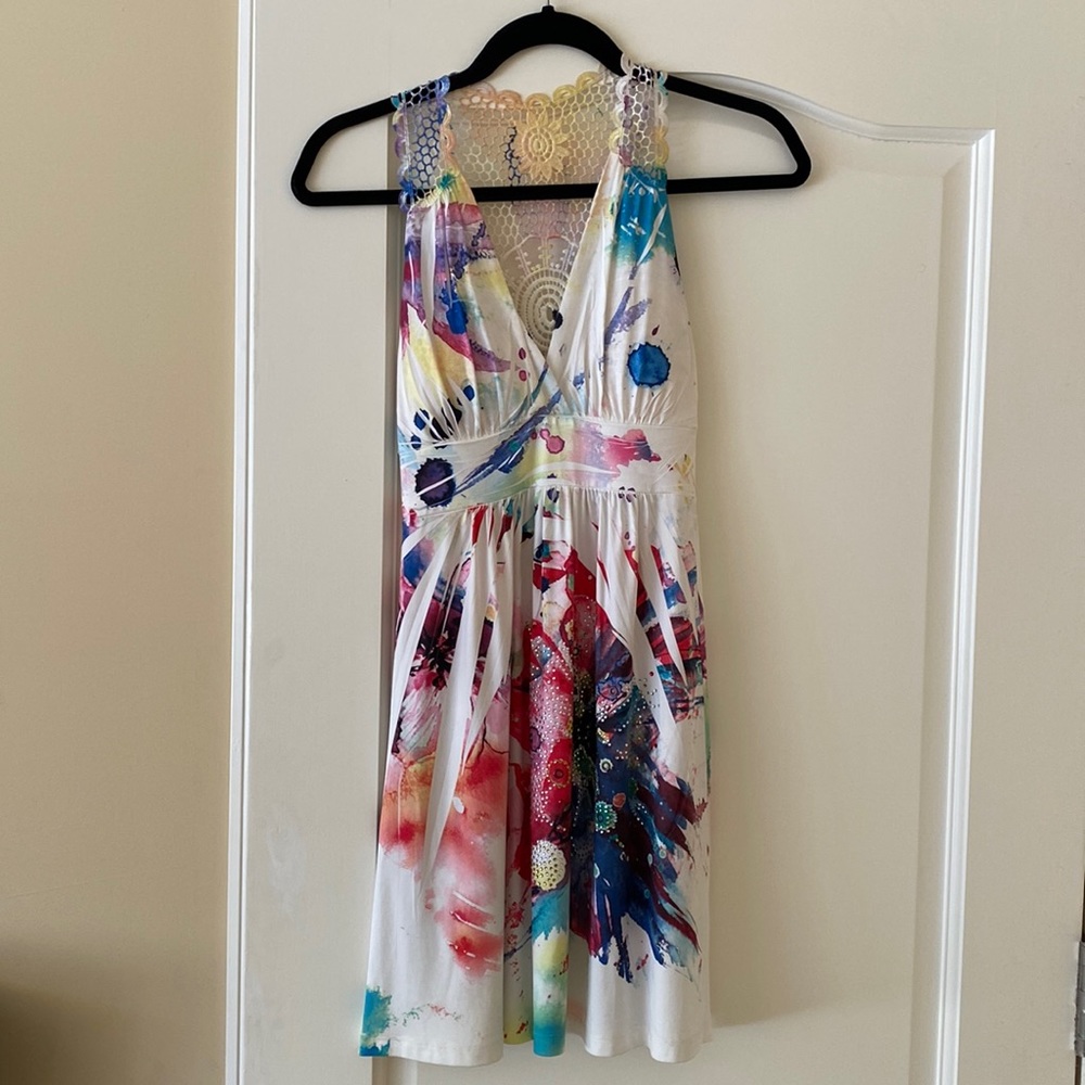 Katydid Watercolor Rainbow Dress Size S